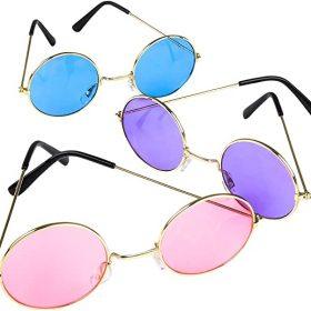 Round pink sales lens sunglasses