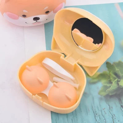 Cute Dog Shape Contact Lens Case - Eye Lens 