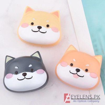 Cute Dog Shape Contact Lens Case - Eye Lens 